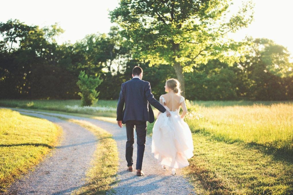 Summer Wedding Bride and Groom