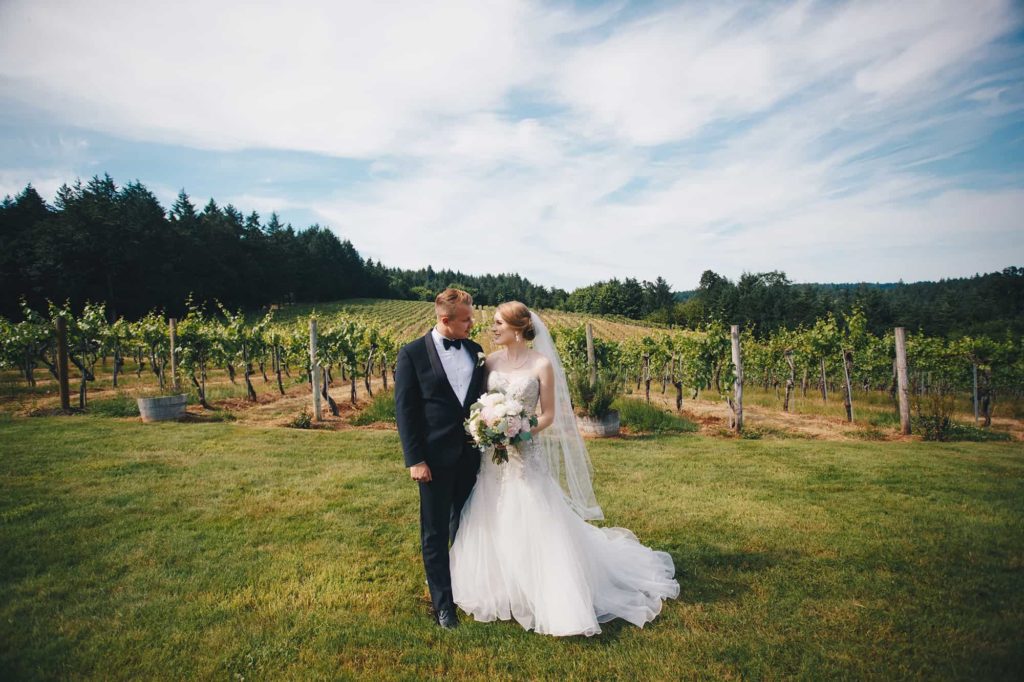 Vineyard Wedding Couple