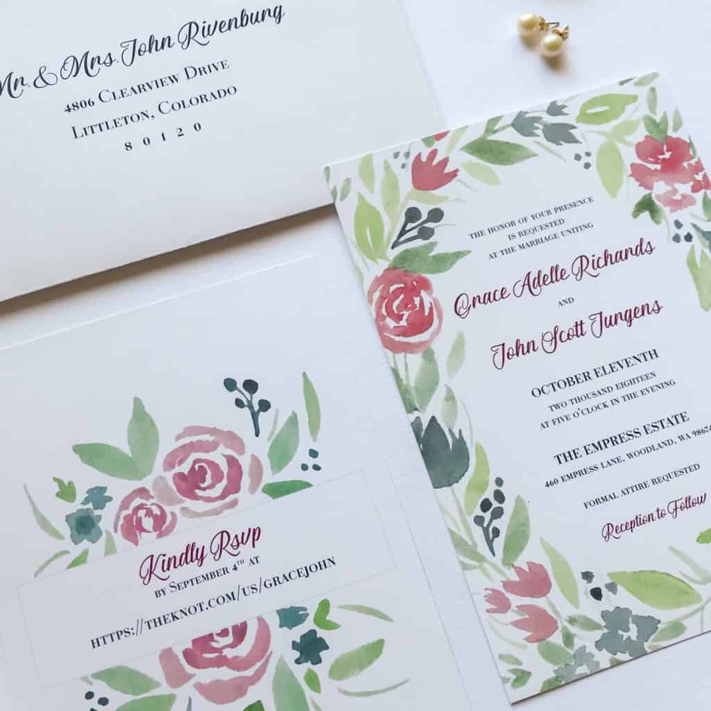 Custom Wedding Invitations and RSVP for website