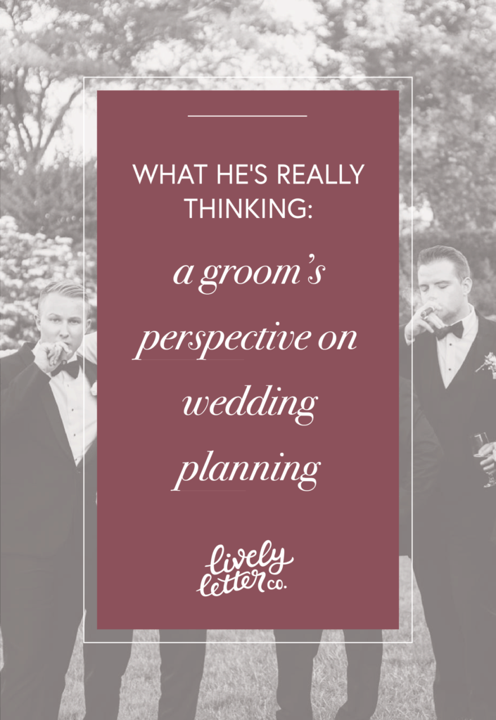 A groom's perspective on wedding planning