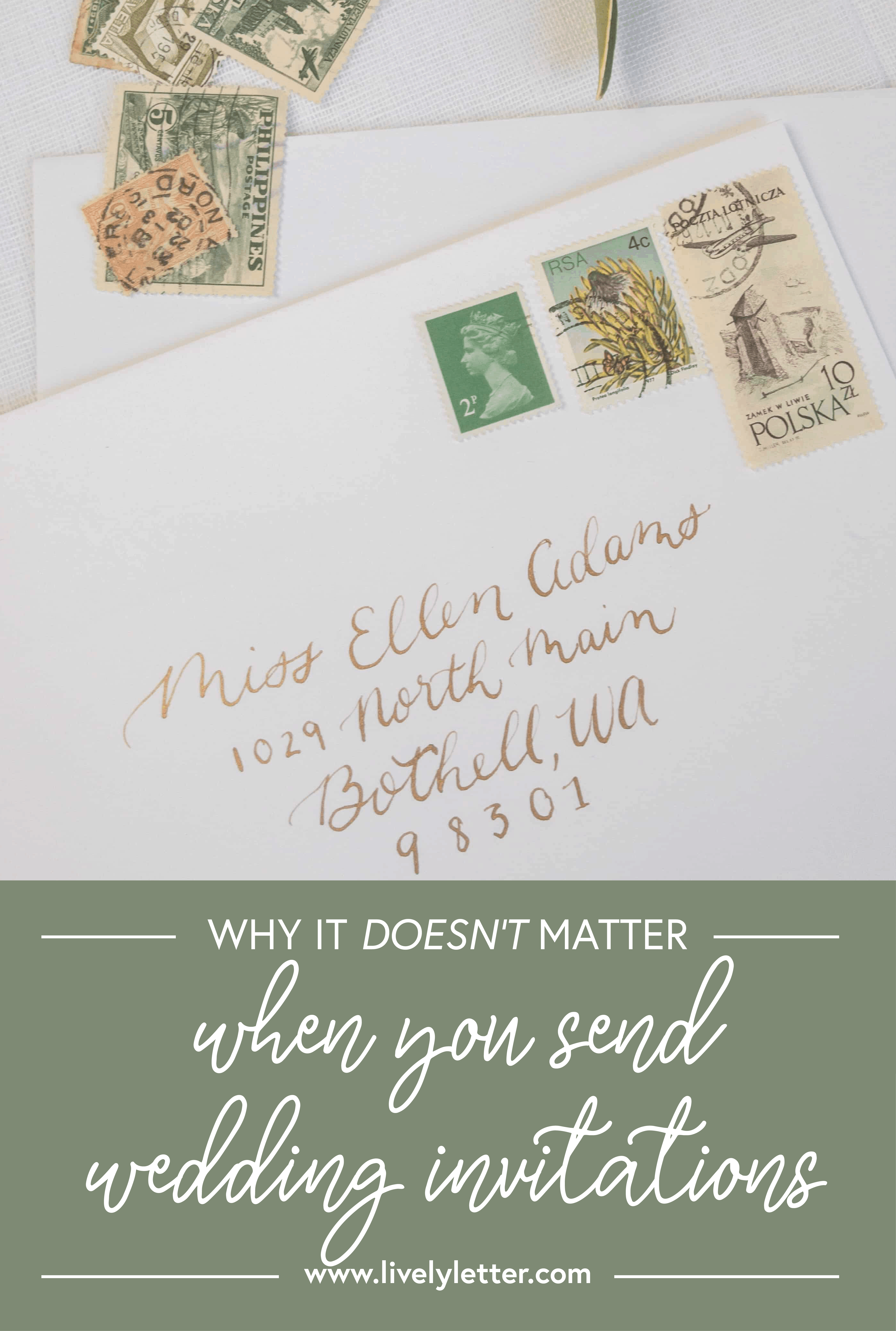Why it Doesn't <em>Actually</em> Matter When You Send Wedding Invitations