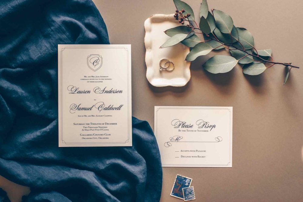 Classic Crest Wedding Invitation Suite